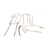 Collection of 11 Assorted Garden Tools