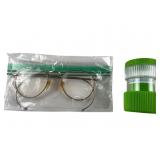 Vintage Wire Rim Eyeglasses and Apothecary Pill Cr
