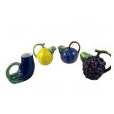 Ancora Italy Glazed Ceramic Fruit Pitchers, Pr.