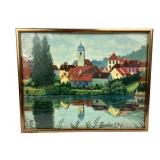 Camille Bombois Signed Village Landscape Print