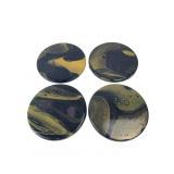 Studio art pottery coasters Set of 4