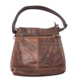 Jack Georges Brown Genuine Leather Crossbody Bag