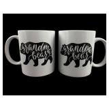 Grandma and Grandpa Bear Ceramic Mug Pair