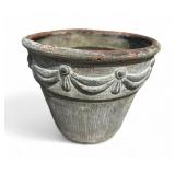 Terra-Cotta Swag and Tassel Garden Planter