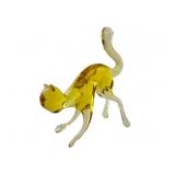 MCM Viking Glass Amber Kitten Cat Figurine