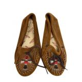 Minnetonka Suede Thunderbird Moccasins, Size 7