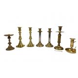Japan Brass and Mixed Metal Candlestick Assortment