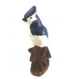 Hand-Painted Concrete Blue Jay Garden Statue