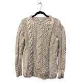 L.L. Bean Cotton Cable Knit Sweater, Size L Tall