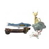 Ceramic Animal Single Salt/Pepper Shaker Lot