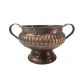 Egyptian Copper Washed Iron Pedestal Planter