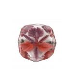 Vintage faceted lucite reverse carved floral pin