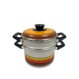 MCM Enamelware Double Boiler Steamer Pot
