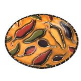Clay Art Cayenne Hand Painted Stoneware Platter