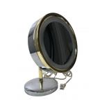 Jerdon JP996CG Chrome and Brass Lighted Mirror