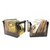 MCM Smoked Acrylic 45 RPM Record Holders with 65 R