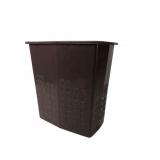 Vintage Brown Plastic Floral Wastebasket