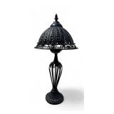 Cast Metal Leaf Motif Candle Lamp