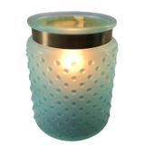 Fenton Style Hobnail Glass Electric Lamp