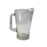 Pressed Glass Pitcher with Textured Base
