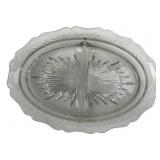 VTG Jeannette Glass Sunburst Herringbone Dish