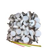 Lot of White Grinding Stones with Mandrels