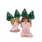 TWA Hand-Painted Wood Angels and Tree Napkin Rings