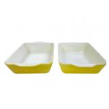 Pyrex Yellow 503-B Refrigerator Dishes, Pr.