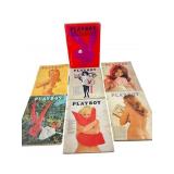 Lot of 7 Vintage Playboy Magazines, 1967-1971