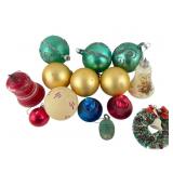 Vintage Glass and Mixed Media Christmas Ornaments