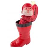 Knickerbocker Plastic Co. Santa in Boot Jack-in-th
