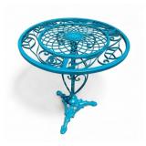 Wrought Iron and Cast Metal Garden Side Table