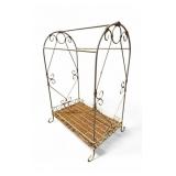 Wrought Iron and Wicker Quilt Rack
