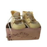 Little Kickers Yellow Felt Infant Shoes with Box
