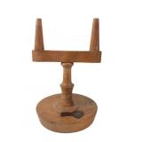Vintage Weighted Wooden Double Spool Holder