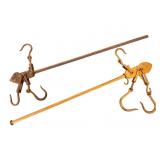 Pair of Antique Iron Steelyard Scales