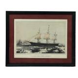 Currier & Ives Clipper Ship "Red Jacket" Lithogr
