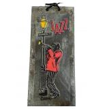 Hand-Painted New Orleans Bourbon St. Slate Plaque