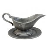 VTG Wilton RWP Pewter Gravy Boat and Tray