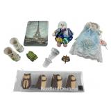 Delton Products Porcelain Doll and Assorted Curios