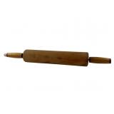 Vintage Wooden Rolling Pin with Red and White Trim