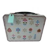 Ohio Art Metal Lunch Box with Floral Motif