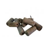 Set of 10 Vintage Wooden Net Floats on Wire