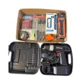 Coleman Powermate Drill and Assorted Hand Tools