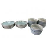 Pure Living 16pc Stoneware Bowl Set