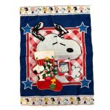 Peanuts Snoopy Christmas Stocking, Flag & Ornament