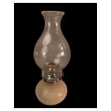 Farms Lamp Co. Hobnail Milk Glass Oil Lamp