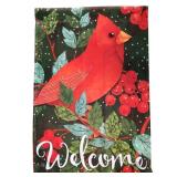 Carson Joy Hall Cardinal Welcome Garden Flag