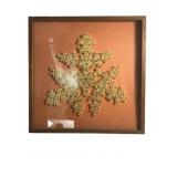 Vintage Framed Paper Quilling Snowflake Artwork