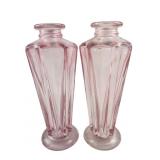 Pr. Pink Depression Glass Perfume Bottles